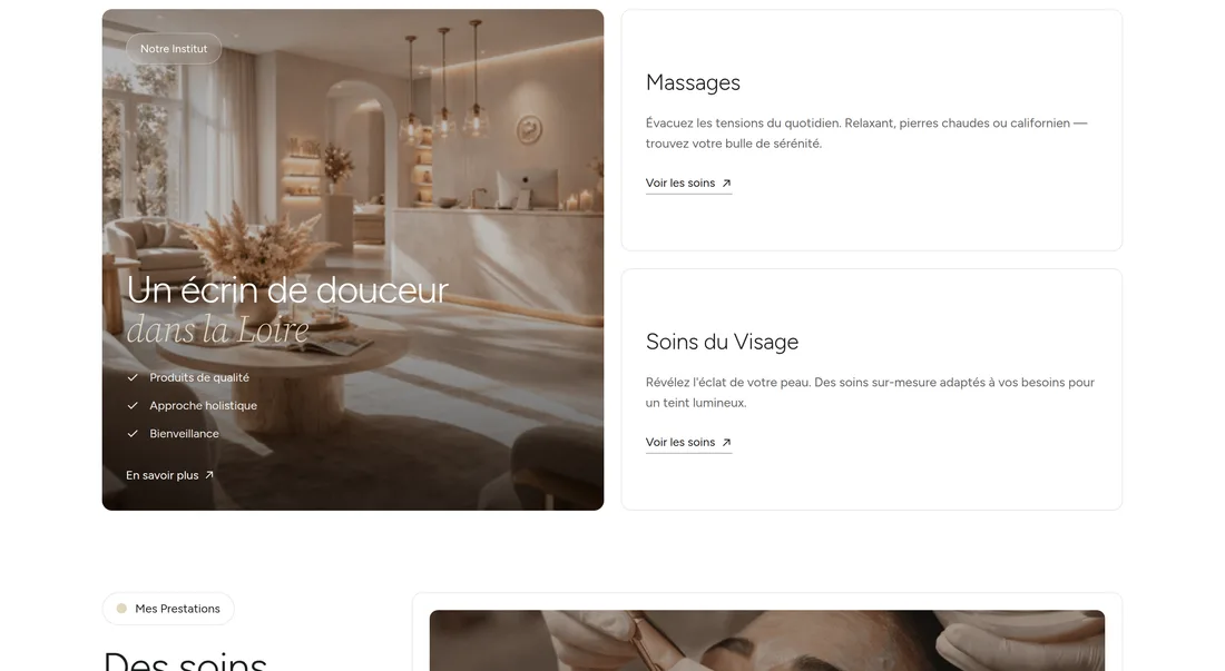 Rituel Beauté | Site vitrine pour un institut de beauté — aperçu 3